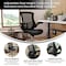 Flash Furniture Kelista Mid-Back Black Mesh Ergonomic Drafting Chair with LeatherSoft Seat, Adjustable Foot Ring and Flip-Up Arms BL-X-5M-D-BK-LEA-GG - alternate 4
